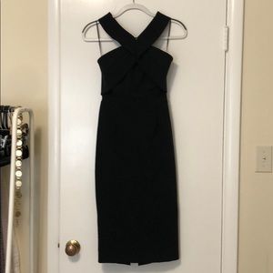 $295 Nicholas black cut out back dress UK8